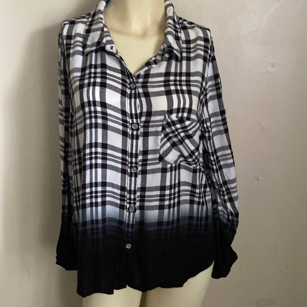 Ombré DKNY Jeans plaid shirt